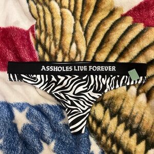 3X Zebra Print Cheeky Underwear